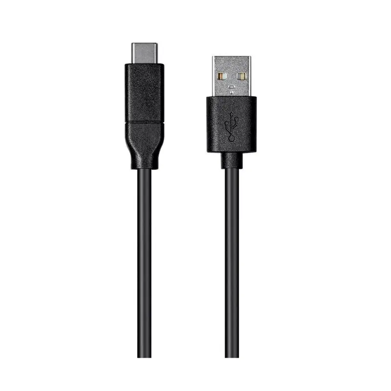 Monoprice Essentials Usb-C To Usb-A 2.0 Cable – 9.8 Ft (3 M), Braided Black 1