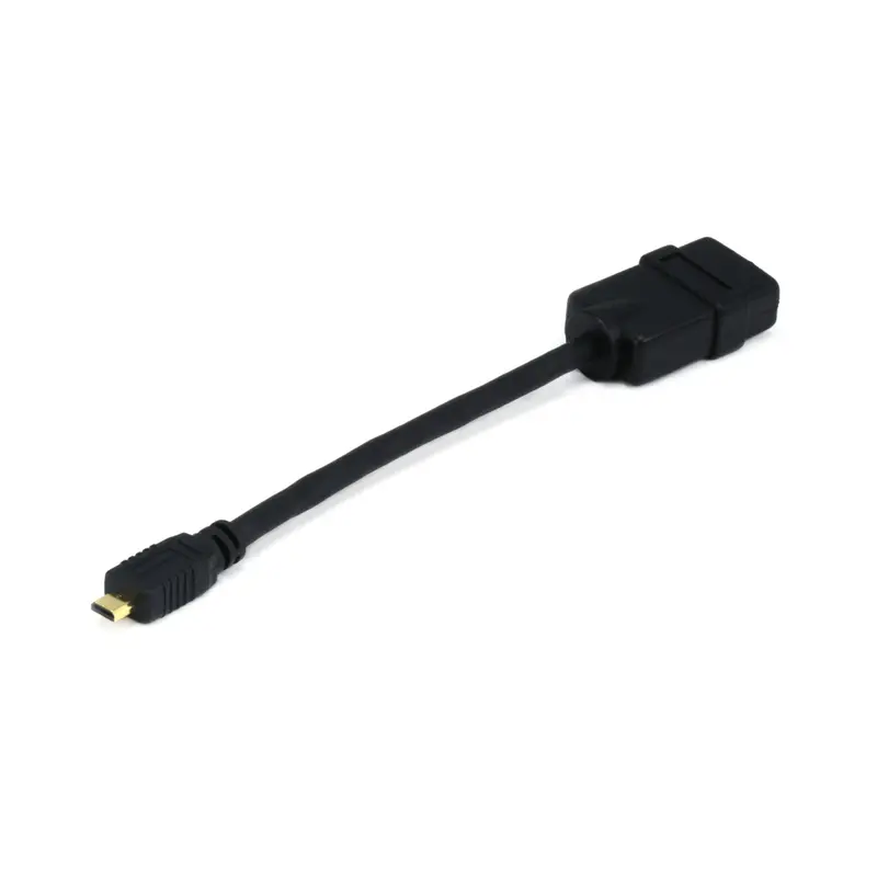 Monoprice High-Speed Hdmi Micro Male To Standard Hdmi Female Cable With Ethernet Support And Port-Saving Design (6-Inch, Black) 1