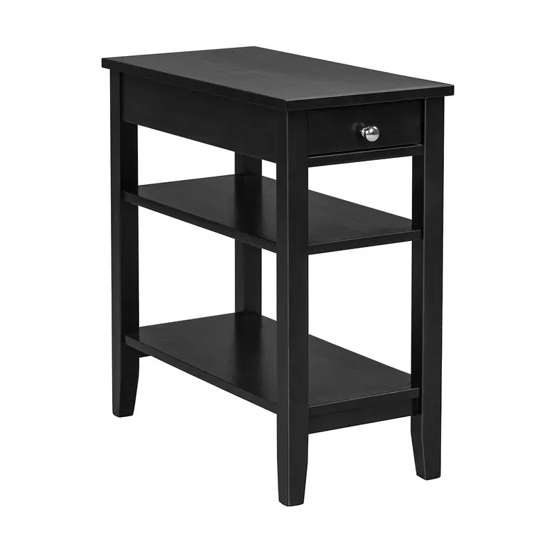 Multi-Functional 3-Tier End Table With Drawer And Shelves For Living Room Or Bedroom 1