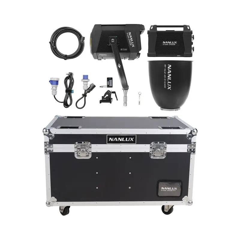 Nanlux Evoke 2400B Bi-Color Monolight Kit – Includes 45° Reflector & Flight Case 1