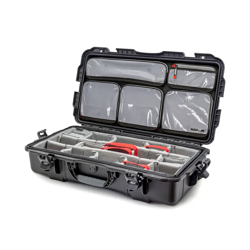Nanuk 980 Medium Pro Photo Case – Sleek Black, Featuring Removable Padded Dividers & Lid Organizer 1