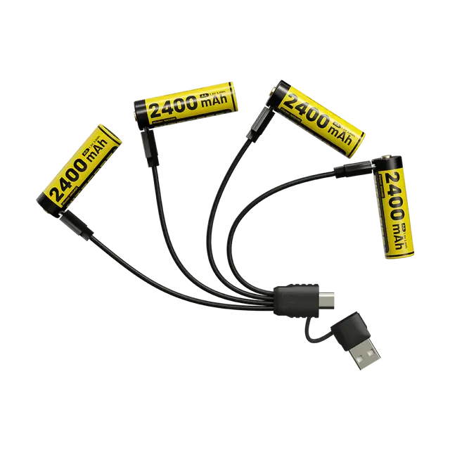 Nitecore Nh2400 Rechargeable Aa Batteries (4-Pack) 1
