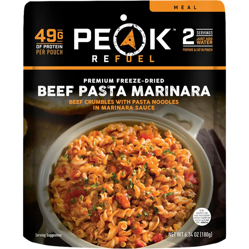 Peak Refuel Beef Pasta Marinara Dinner 1