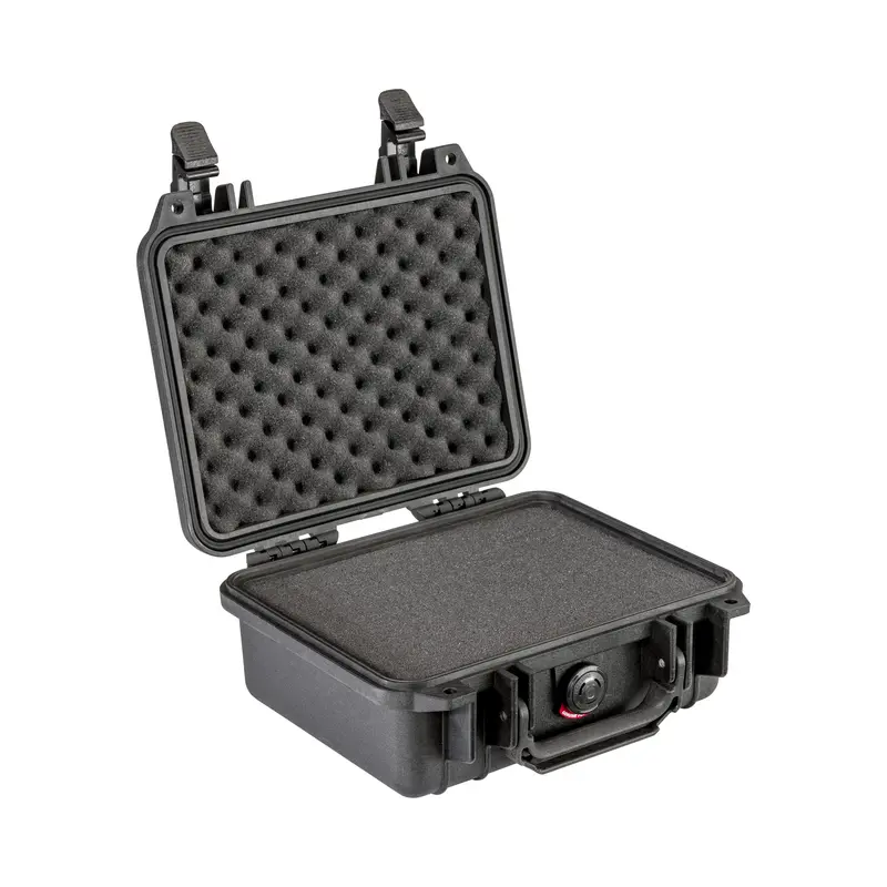 Pelican 1200 Slim Protector Case – Black With Pick-N-Pluck And Lid Foam 1