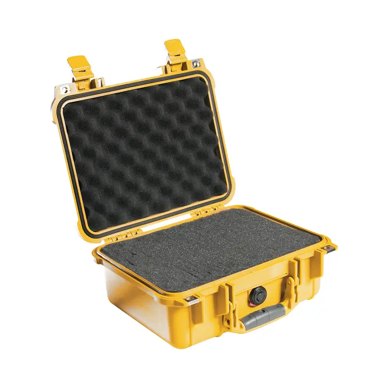 Pelican 1400 Mid-Size Protector Case – Yellow With Pick-N-Pluck And Lid Foam 1