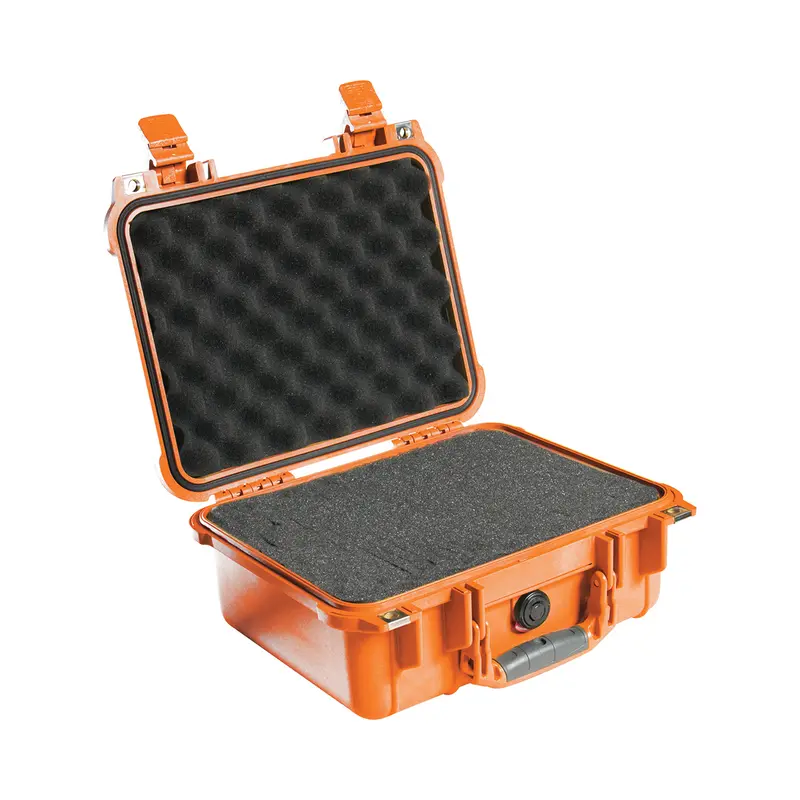 Pelican 1400 Protector Case – Orange Rugged Carry Case With Pick-N-Pluck Foam 1