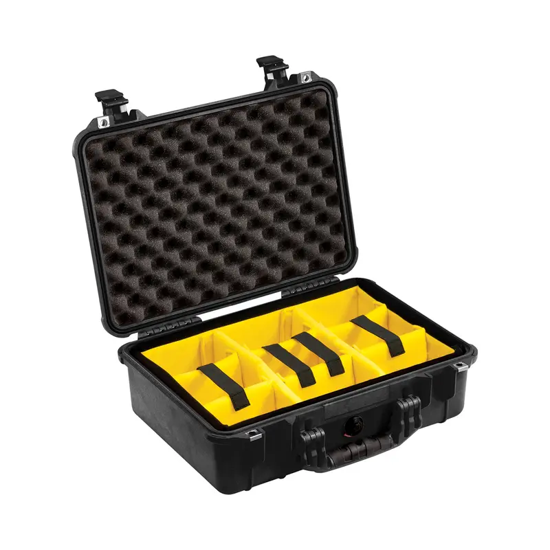 Pelican 1500 Heavy-Duty Protective Case With Customizable Padded Dividers And Lid Foam – Black 1