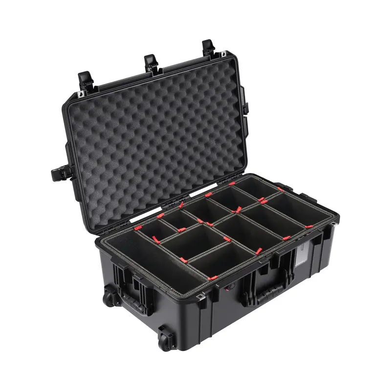 Pelican 1595 Air Case – Black, Featuring Trekpak Dividers And Lid Foam 1