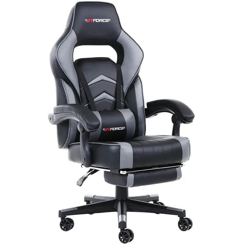Performance-Oriented Leather Desk Chair – Reclining Racing Style For Gamers & Professionals 1