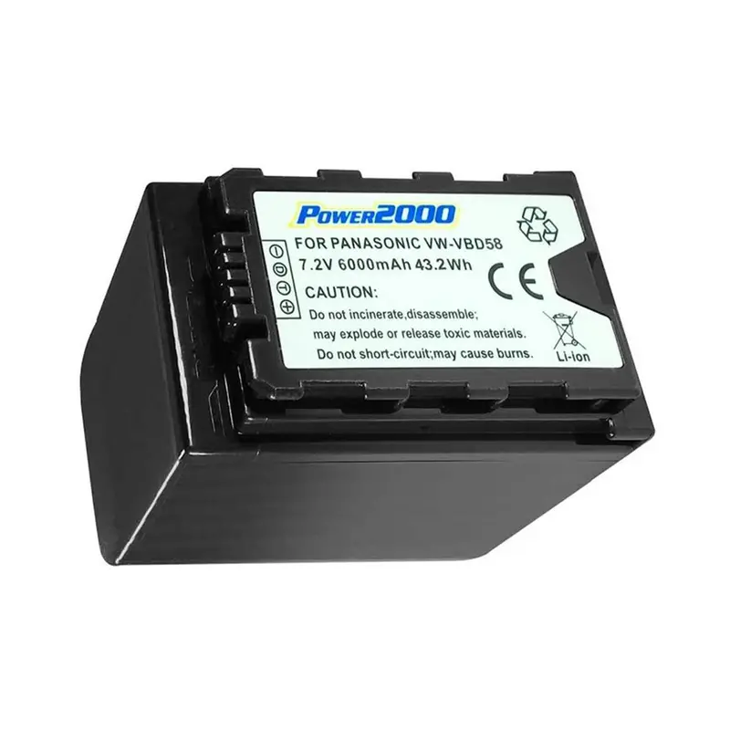 Power2000 Replacement Battery For Panasonic Vw-Vbd58 Cameras 1