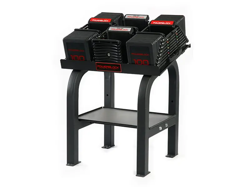 Powerblock Commercial Pro 100 Lb Adjustable Dumbbell Set With Stand 1