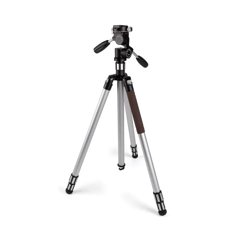 Promaster Epoch 328/4W Adjustable Tripod Kit – Silver & Black Finish 1