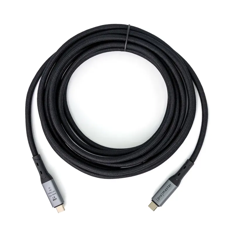 Promaster Usb-C To Usb-C 3.1 Cable With 60W Power Delivery – 13 Ft Black 1