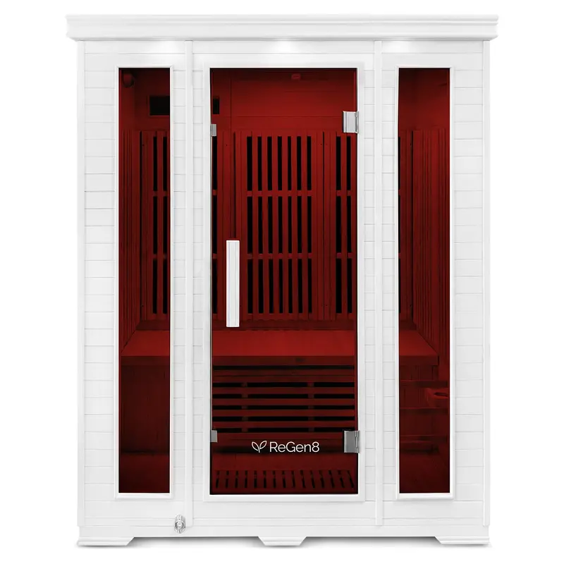 Regen8 Trio 2520W Infrared Sauna – 3-Person White Cabin For Home Recovery 1