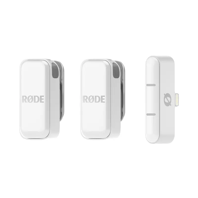 Rode Lightning-Compatible Wireless Mic For Ios – Minimalist White Smartphone Audio 1