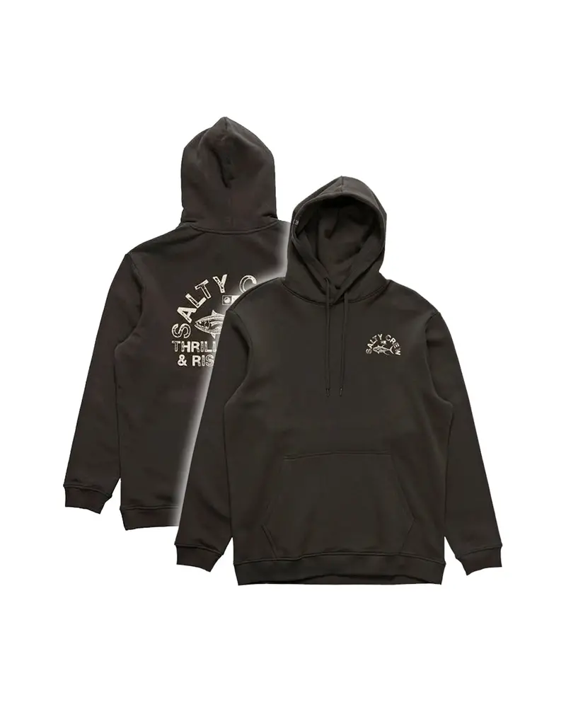 Salty Crew Vintage Black Stamped Midweight Fleece Hoodie 1