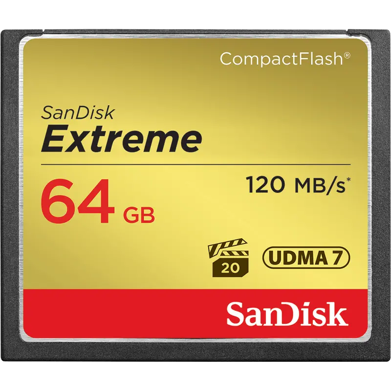 Sandisk Extreme 64Gb Compactflash Card – 120Mb/S Read Speed 1