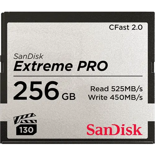 Sandisk Extreme Pro 256Gb Cfast 2.0 Memory Card For High-Speed Capture 1
