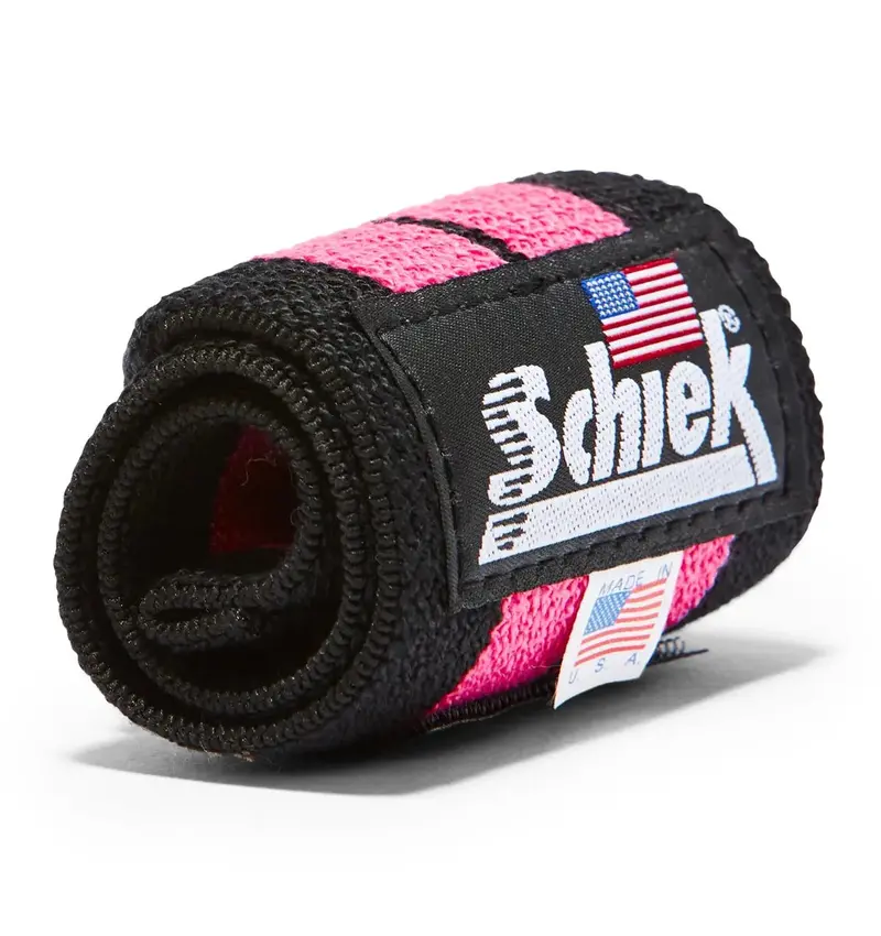 Schiek 12-Inch Heavy-Duty Pink Wrist Wraps For Lifting 1