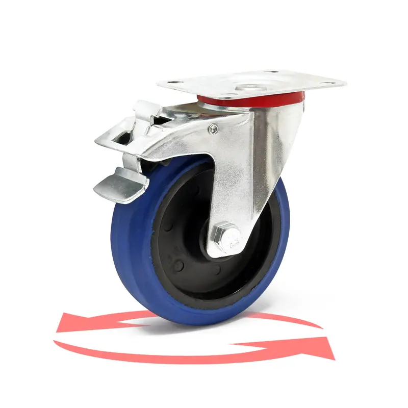 Set Of 4 Heavy-Duty Castor Wheels – 125Mm Diameter, 200Kg Load Capacity Per Wheel With Brake & Bracket 1