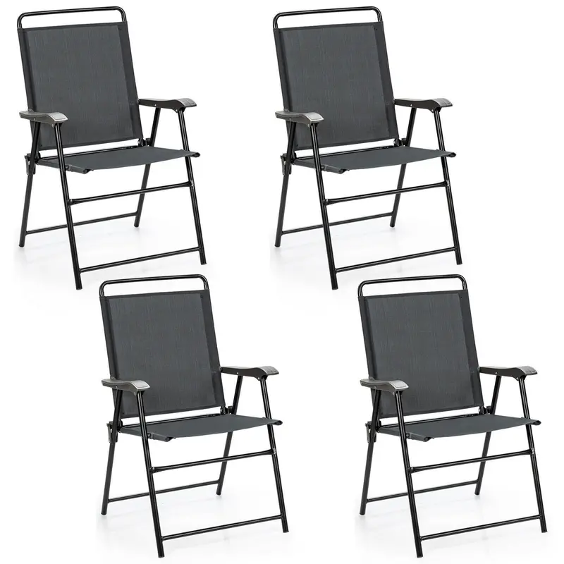 Set Of 4 Space-Saving Folding Patio Dining Chairs 1