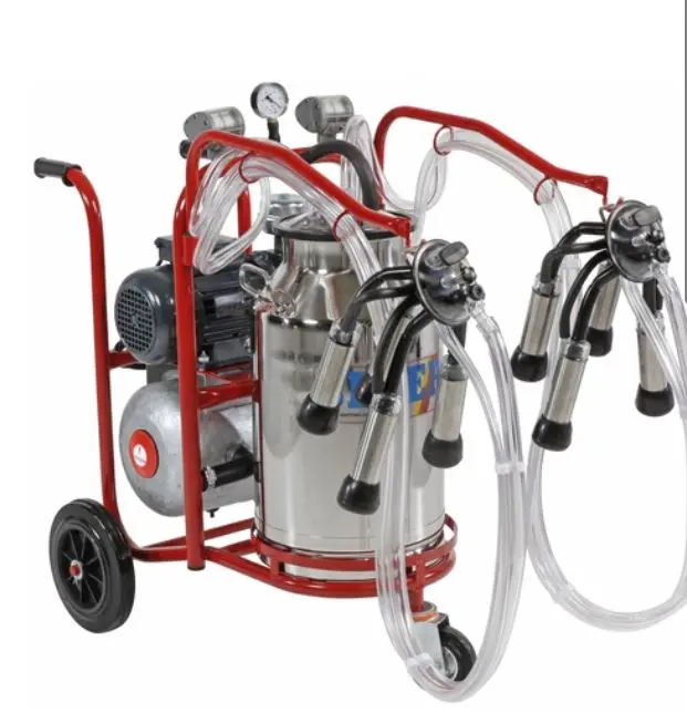 Sezer Pl2 Portable Milking Machine – Dual-Cluster System With Dual Buckets For Dairy Cows 1