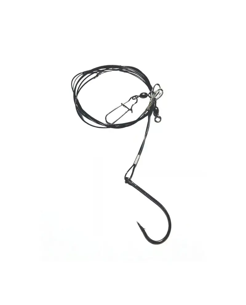 Single-Hook Wire Paternoster Shark Rig – Heavy-Duty Deep-Sea Setup 1