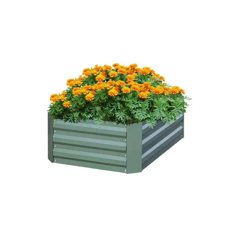 Soga 100Cm Square Galvanized Steel Raised Garden Bed – Heavy-Duty Planter For Vegetables And Herbs 1