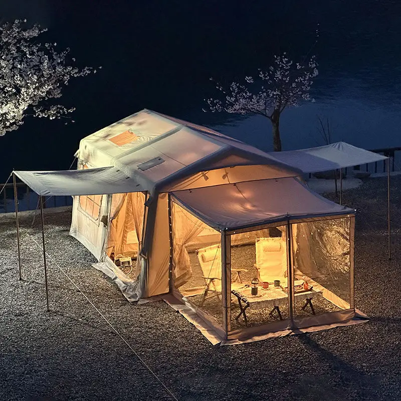Spacious 3–4 Person Plus-Size Inflatable Ridge Tent 1