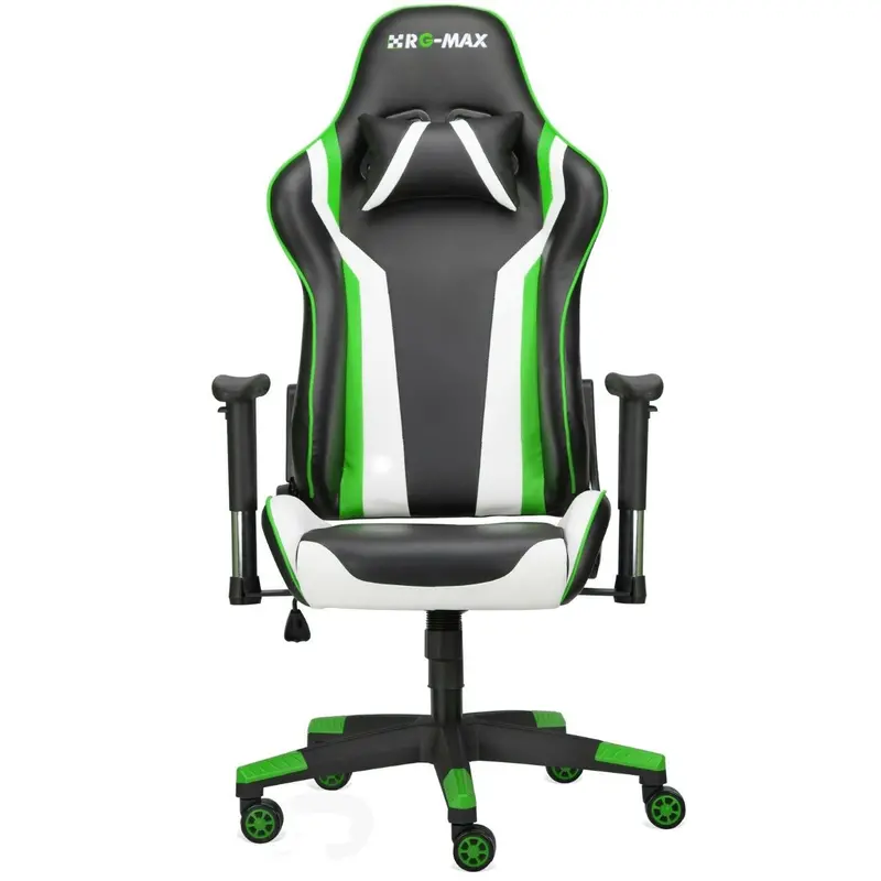 Sporty Reclining Pc Chair In Emerald Green Faux Leather With Racing Accents 1
