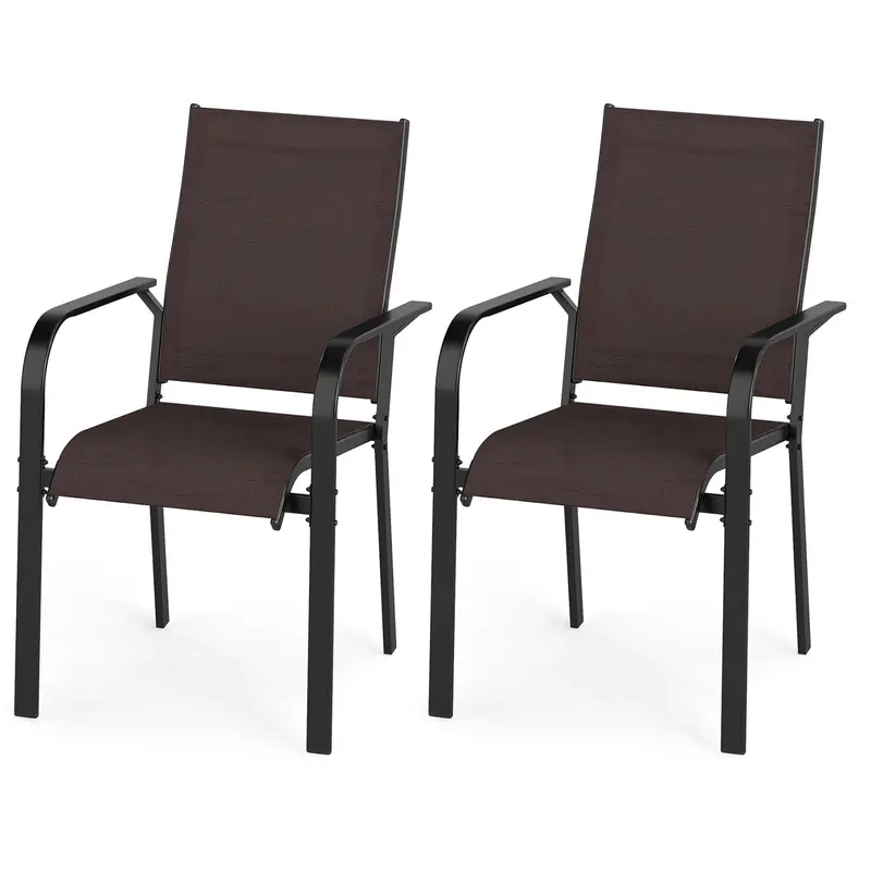 Stackable Outdoor Patio Dining Chairs (Set Of 2, 4, Or 6) – Giantex 1
