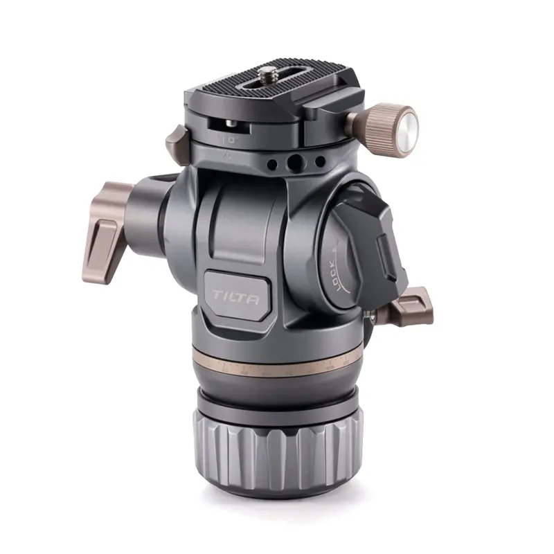 Tilta Travel Video Fluid Head – Flat Base Mount, Compact Design (Space Gray) 1