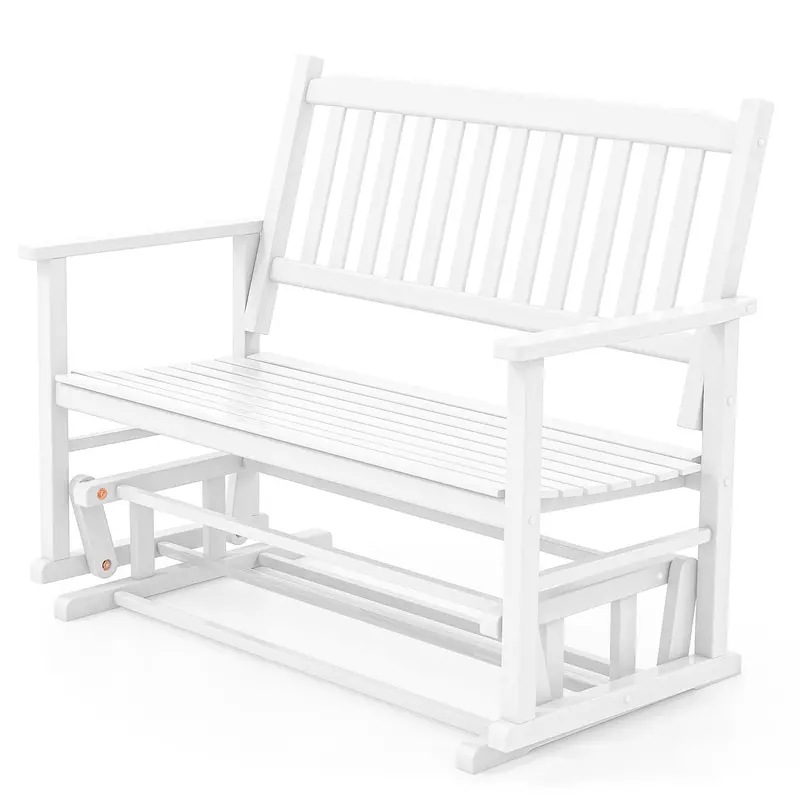 Two-Person Outdoor Glider Loveseat Bench – Giantex Patio Rocking Chair 1