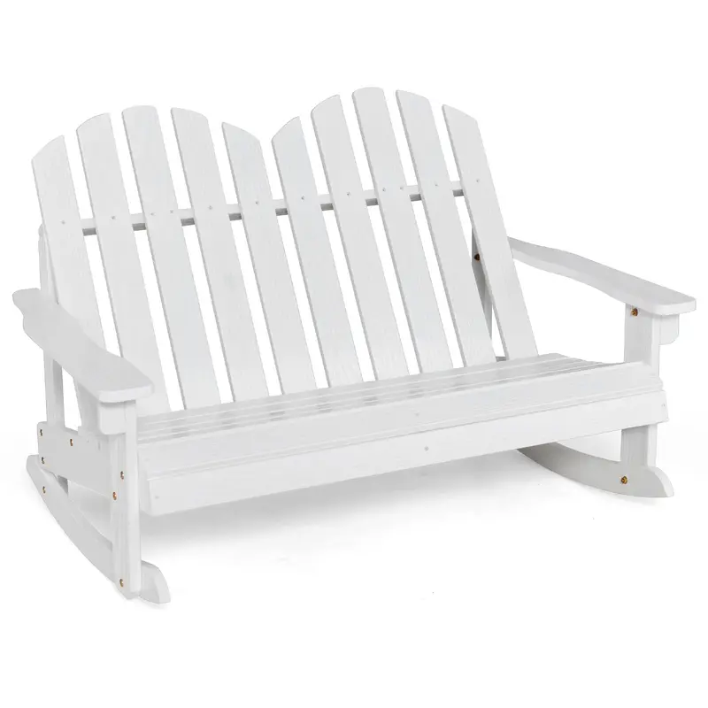 Two-Person Outdoor Rocking Bench For Children – Slatted Design 1