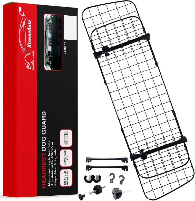 Universal Heavy-Duty Car Boot Dog Guard – Collapsible Pet Safety Barrier 1