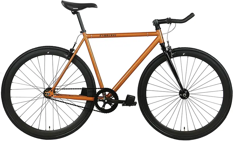 Urban Fixed-Gear Bicycle – Hi-Tensile Steel Frame, Single-Speed Commuter Bike (Tan Finish) 1