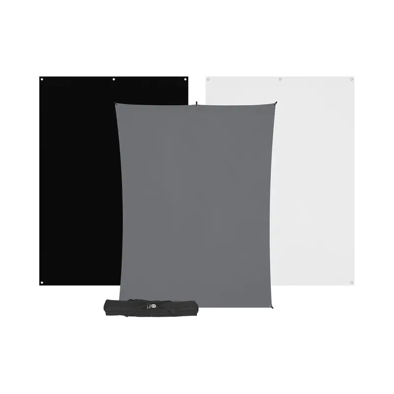 Westcott X-Drop 3-Pack Portable Backdrop Kit – 5×7 Feet 1