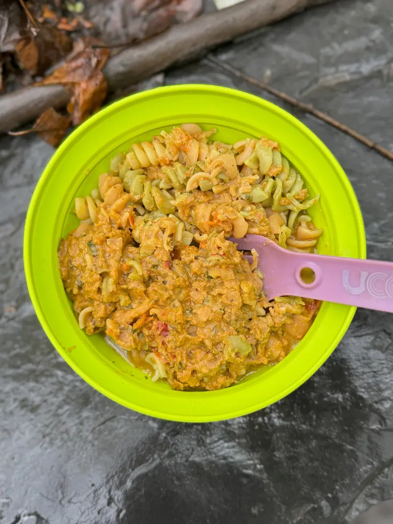 Wild Mountain Eats Creamy Tuscan Pasta – Vegan Meal 1