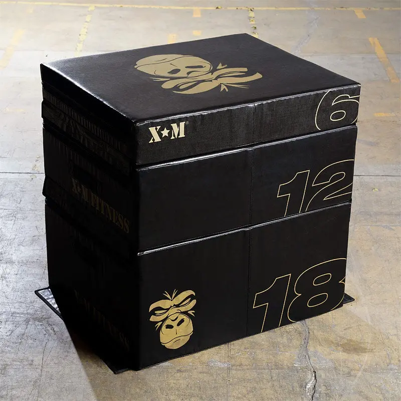Xm Fitness Foam-Padded Plyometric Box Set (6", 12", 18") 1