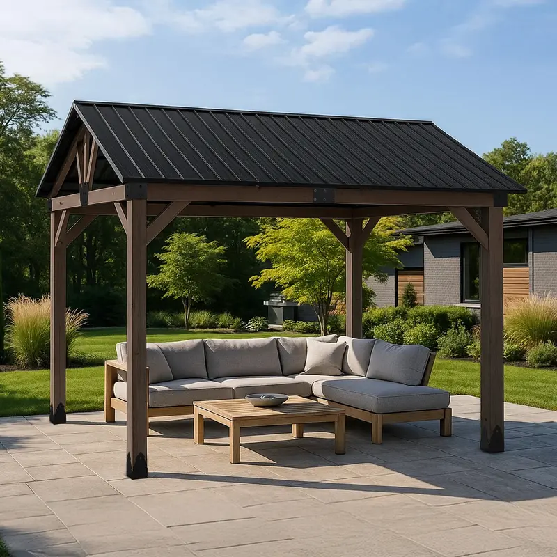 Yardtopia Fremantle Gazebo – 3.6M × 3M Timber & Steel Gable Roof 1