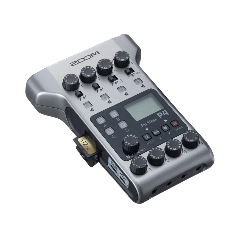 Zoom Podtrak P4 Portable 4-Track Podcast Recorder With Built-In Mixer 1